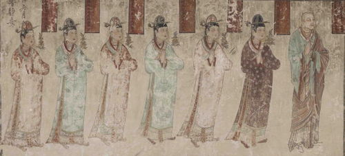 女供養(yǎng)人,、比丘尼(榆林第 29 窟南壁西側(cè)),。