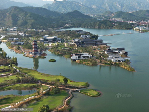 北京懷柔雁棲湖湖心島APEC峰會場館,。