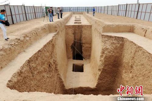 圖為上官婉兒墓葬,。記者張遠(yuǎn)攝