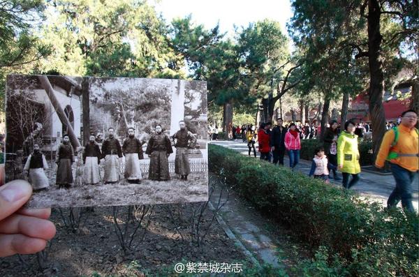 1924年,，溥儀,、潤良,、毓崇,、溥杰,、潤麒等人在御花園,。