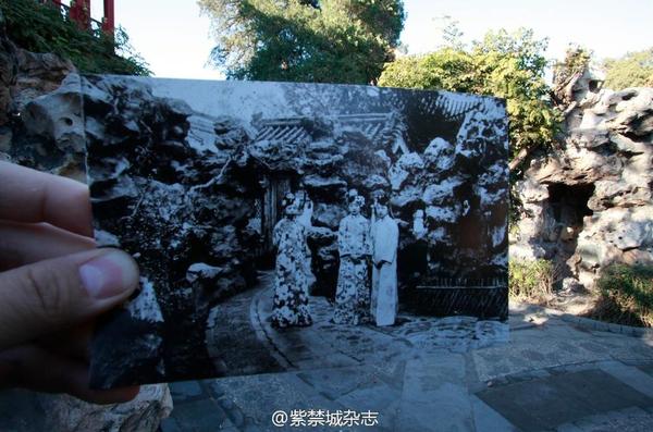 1924婉容,、文繡、唐石霞在御花園,。
