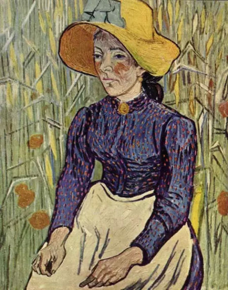 《麥前的農(nóng)婦》(Peasant Woman Against a Background of Wheat,1890) 《麥前的農(nóng)婦》(Peasant Woman Against a Background of Wheat,,1890)