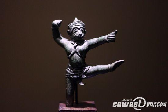 展覽的猴神哈奴曼雕塑,或為孫悟空原型。
