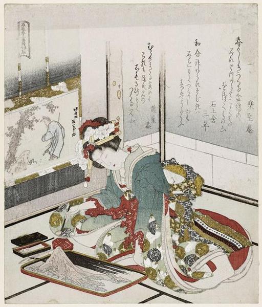 《內(nèi)石》(Ishi),,出自《稚游拳三番續(xù)》(Osana asobi ken sanbantsuzuki no uchi) 藝術(shù)家:葛飾北齋,,年份:約1823年(Bunsei 6),,類別:浮世繪; 紙本水墨* William Sturgis Bigelow Collection* 圖片:? Museum of Fine Arts, Boston