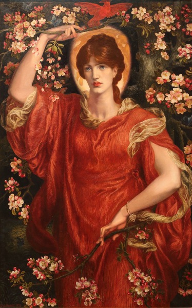 但丁·加百列·羅塞蒂,，《菲亞美達(dá)》（1878），布面油畫,。（來自安德魯·勞埃德·韋伯收藏基金會）