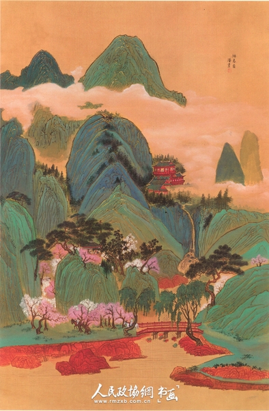潘素臨摹的《游春圖》,。_副本