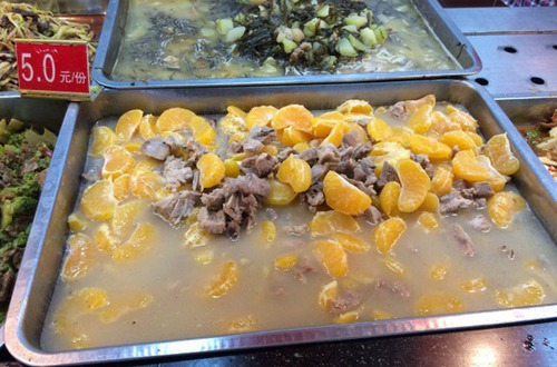 圖為四川農(nóng)業(yè)大學(xué)食堂黑暗料理,。