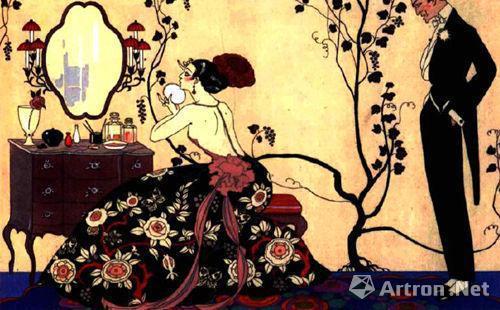 插畫(huà)大師喬治·巴比爾 《袒胸露背》 1921年