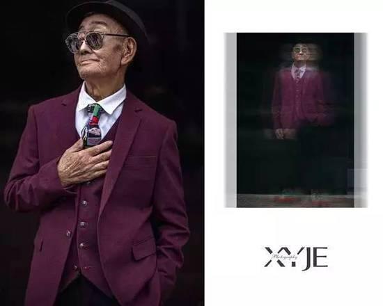 酷斃了,!孫子給85歲爺爺拍了一組街拍照