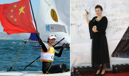新華社照片,，北京,，2016年3月7日
    （體育·專(zhuān)題）（8）女漢子和女神：只是一件禮服的距離
    她們是女漢子，在賽場(chǎng)上縱橫馳騁,；她們也是女神,，在舞臺(tái)上嫵媚搖曳,。對(duì)于她們來(lái)說(shuō)，女漢子和女神之間也許只是一件禮服的距離,。2016年三·八婦女節(jié)來(lái)臨之際,，我們用一組圖片展示賽場(chǎng)上那些女漢子變女神的各自風(fēng)采。
    左圖：2012年8月6日,，中國(guó)選手徐莉佳在倫敦奧運(yùn)會(huì)帆船女子單人艇－激光雷迪爾級(jí)比賽中,。
    右圖：2013年1月19日，徐莉佳出席“2012CCTV體壇風(fēng)云人物年度評(píng)選”頒獎(jiǎng)典禮,。
    新華社發(fā)
    