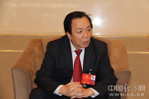 全國(guó)政協(xié)委員何香久接受記者采訪,。