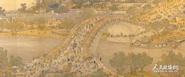 清“院本”《清明上河圖》卷（局部） 現(xiàn)藏于臺(tái)北故宮博物院