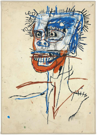 讓-米歇爾·巴斯奎特（Jean-Michel Basquiat），《無題,，狂人頭像》（Untitled,，Head of Madman），1982 圖片：Courtesy Sotheby`s