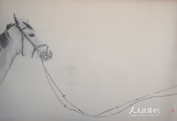 李關(guān)關(guān),，二分之一隱,，絹本水墨，2015