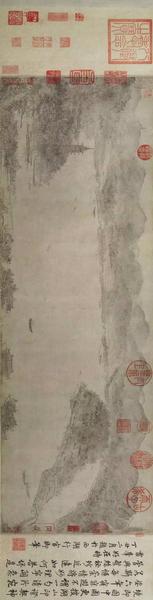 《西湖圖卷》 宋 李嵩 縱26.7厘米,，橫85厘米,，
上海博物館藏