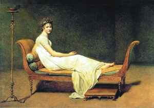 《雷卡米耶夫人像》 ,，雅克·路易·大衛(wèi)創(chuàng)作于1799年,，藏于盧浮宮