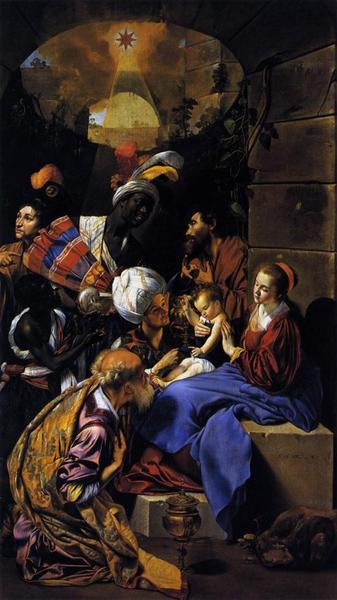 Fray Juan Bautista Maíno,，《國王的崇拜》,，1612 – 1614,。布面油畫，315 x 174.5厘米,。