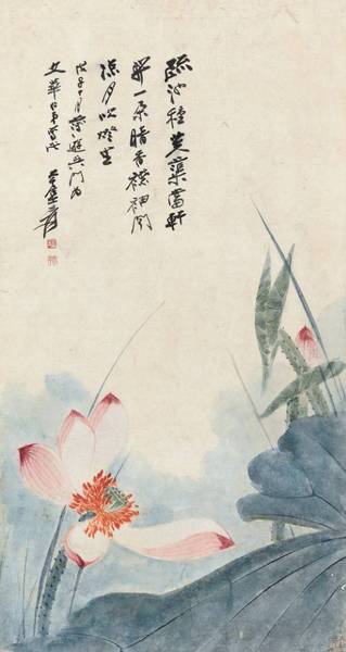  張大千《荷花》,，成交價(jià)：184萬元,，圖片來源：中國嘉德