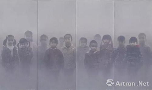 心境 No.45,， 180 x 300 cm （四聯(lián)畫）,，布面油畫， 2016