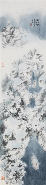 孫君良 瑞雪兆年豐 34cm×136cm