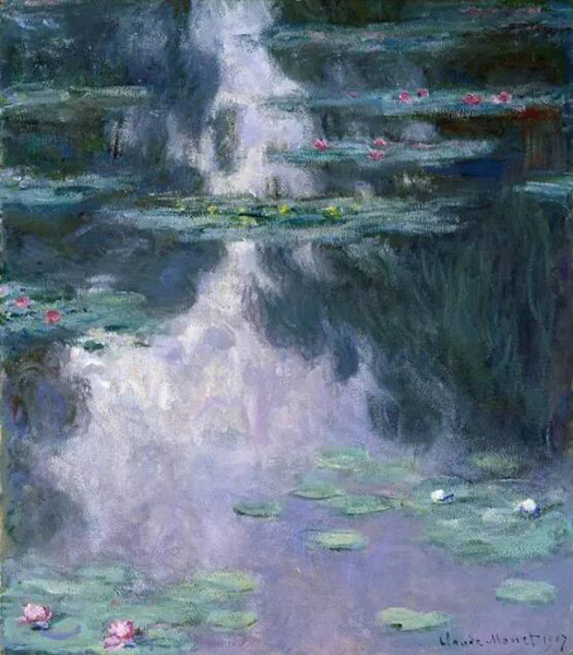 莫奈，《睡蓮》,，1907,，休斯頓美術(shù)博物館
