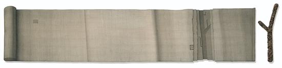 《立影孤單孤立影》 191x43,45x16cm,，現(xiàn)成品繪畫(huà) 姜吉安 2016年