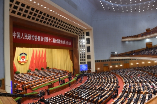 新華社照片,，北京,，2017年3月3日 
    全國政協(xié)十二屆五次會議在京開幕
    3月3日,，中國人民政治協(xié)商會議第十二屆全國委員會第五次會議在北京人民大會堂開幕。
    新華社記者 楊宗友 攝
