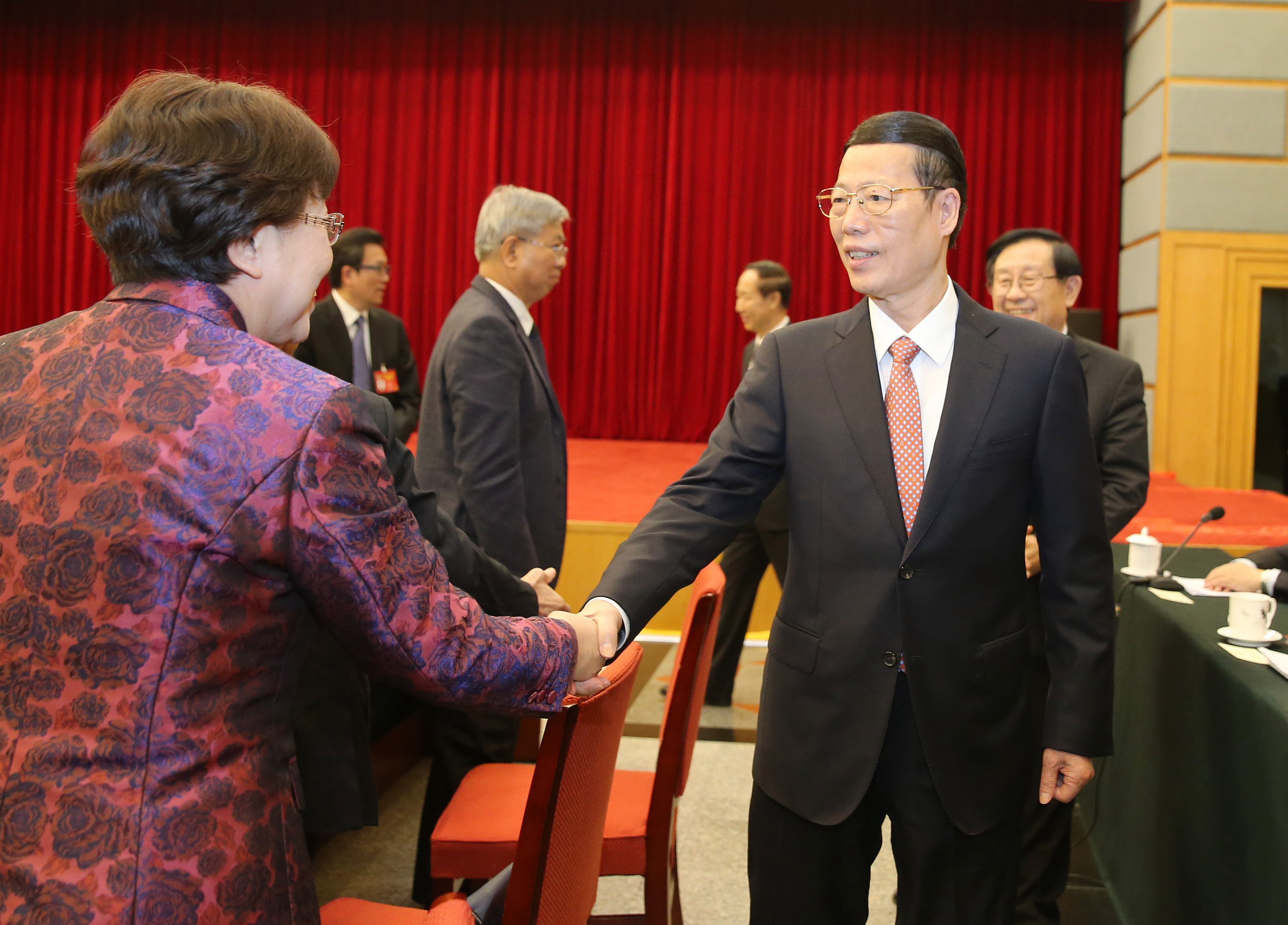 張高麗看望致公、僑聯(lián),、對(duì)外友好界委員并參加討論