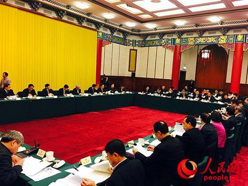3月8日下午,，全國政協(xié)十二屆五次會議舉行提案辦理協(xié)商會,。（人民網(wǎng)趙艷紅攝）