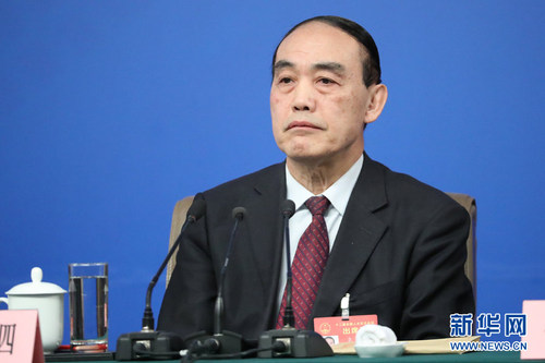 圖為環(huán)境與資源保護(hù)委員會(huì)副主任委員袁駟,。新華網(wǎng)中國(guó)政府網(wǎng) 孫韜 攝