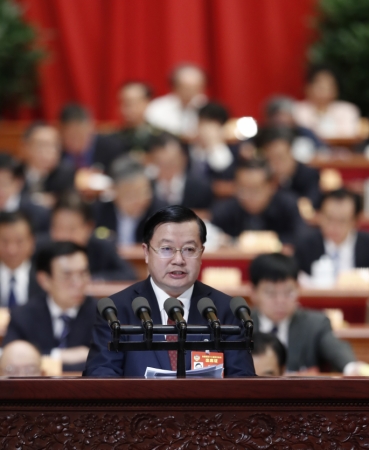 3月10日，全國政協(xié)十二屆五次會議在北京人民大會堂舉行第三次全體會議,。這是曹鴻鳴委員代表致公黨中央作《健康中國建設(shè) 慢性病防治是關(guān)鍵》的發(fā)言,。