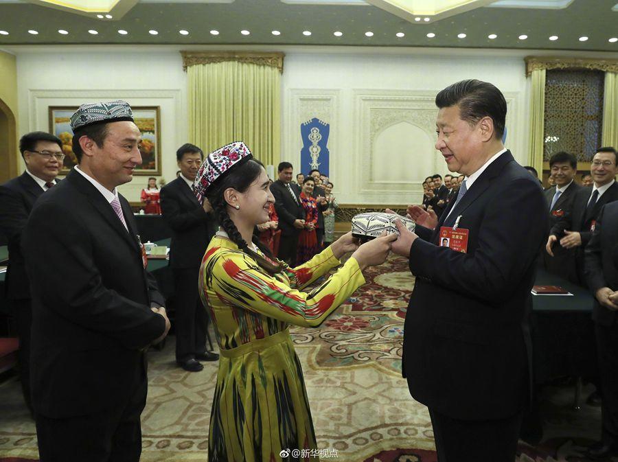習近平到新疆代表團參加審議 關(guān)心新疆特色產(chǎn)業(yè)發(fā)展