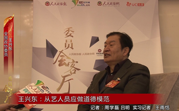 全國政協(xié)委員王興東：從藝人員應(yīng)做道德模范
