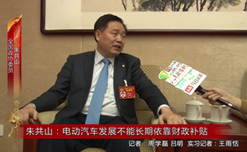 朱共山：電動汽車發(fā)展不能長期依靠財政補(bǔ)貼