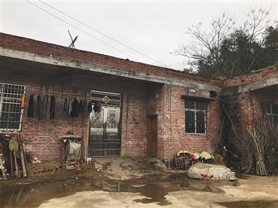 明家人現(xiàn)在居住的新磚房，建于2013年,。 新京報記者 付珊 攝