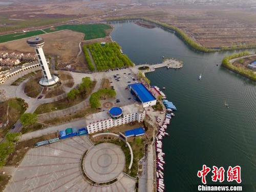 雄安新區(qū)白洋淀畔航拍 圖為雄縣碼頭 張帆 攝