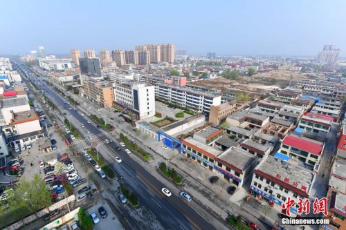 4月5日,，從高空俯瞰河北容城,。<a target='_blank' href='http://www.chinanews.com/'>中新社</a>記者 翟羽佳 攝