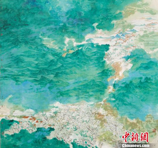 鄧建強作品《桃花盛開的地方》?！≈鬓k方供圖　攝