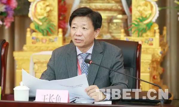△ 圖為中國藏語系高級佛學(xué)院黨組書記,、常務(wù)副院長王長魚向委員會匯報(bào)工作情況 攝影：楊月云