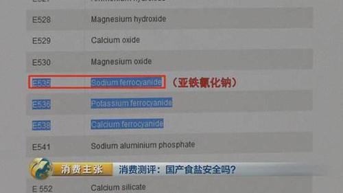 國產(chǎn)食鹽“添加劑”堪比砒霜,？央視深度揭秘