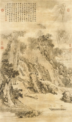 金廷標(biāo)《雨景》，香港佳士得拍品,，成交價(jià)856.8萬(wàn)元
