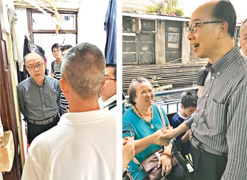 陳帆探訪劏房戶,。圖片來源：香港《文匯報》,。