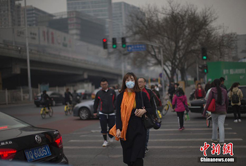 資料圖：北京遭遇霧霾天,。<a target='_blank' href='http://www.chinanews.com/'>中新社</a>記者 劉關關 攝