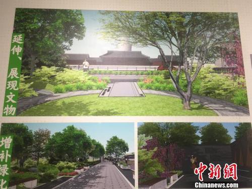 在整治“開墻打洞”亂象的基礎上,，北京的老城區(qū)同步進行著升級改造,。圖為阜成門內(nèi)大街升級改造規(guī)劃圖，將添加綠植和街角花園,?！≡?攝