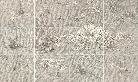 王啟凡 天問(wèn)系列墨印板 195cm×328cm 版畫(huà) 2015年