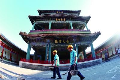 戲曲館修繕完工,，裝修一新的戲曲館將于近日向游客開放        記者 劉暢
