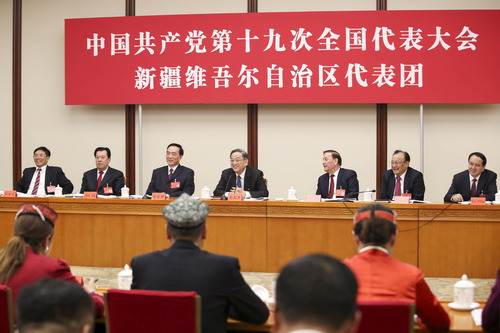 俞正聲參加十九大新疆代表團討論