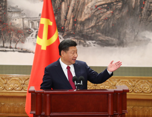 （5）習(xí)近平等十九屆中共中央政治局常委同中外記者見(jiàn)面.