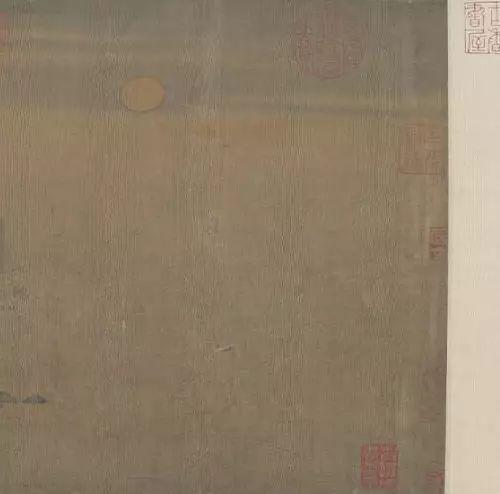 趙伯骕《萬(wàn)松金闕圖》,，絹本，設(shè)色,，縱27.7cm,，橫136cm，北京故宮博物院藏