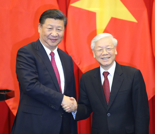 （4）習(xí)近平同越共中央總書(shū)記阮富仲舉行會(huì)談